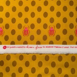 Alison Glass for Andover Fabrics | Ellipse | Scarab Dot | Yellow Gold - 1 Yard